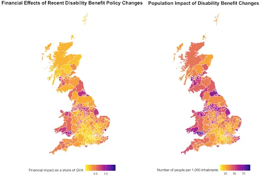 financial and human impact on each local authority